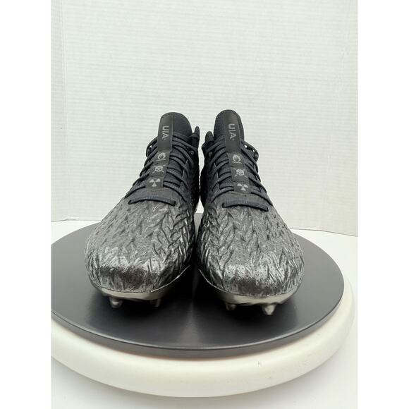 Under Armour Spotlight 4 MC Mens Size 12 Football Cleats 3027977-001 Black Gray - Picture 3 of 8